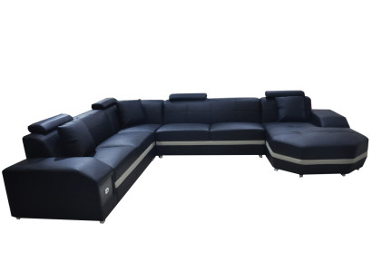 Sofa Corner sofa Design Upholstery Corner sofa Couch Living landscape Corner suite U-shape +USB