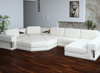 Modern Corner sofa with USB Couch Upholstery Leather Design Sofa Suite Living landscape