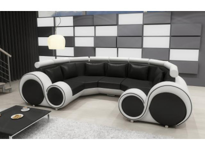 exclusive s Modern leather sofa from Premium Imitation leather with wooden frame
