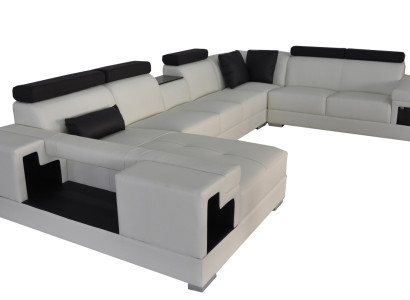 Leather sofa corner sofa couch living landscape sofas couches suite design modern new
