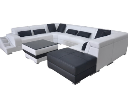 Modern Seat Upholstery Living landscape Living room Couch Upholstery Corner USB U-shape new