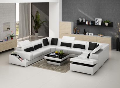 Living landscape Modern Corner sofa Couch Upholstery Corner suite Sofa Corner Suite + USB