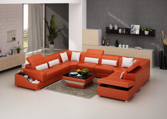 Living landscape Modern Corner sofa Couch Upholstery Corner suite Sofa Corner Suite + USB