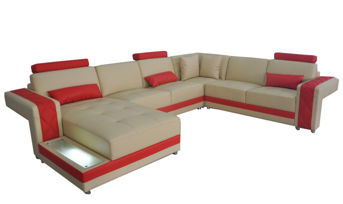 Leather Sofa Couch Living landscape Corner Suite Design Modern Decorative Sofa