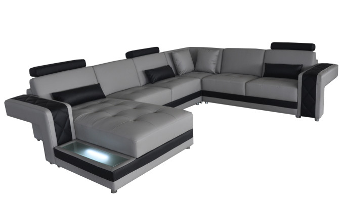 Leather Sofa Couch Living landscape Corner Suite Design Modern Decorative Sofa