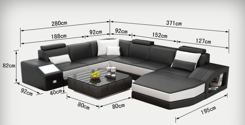 Corner suite Leather Sofa Living room Upholstered corner Seating sets Living landscape +USB