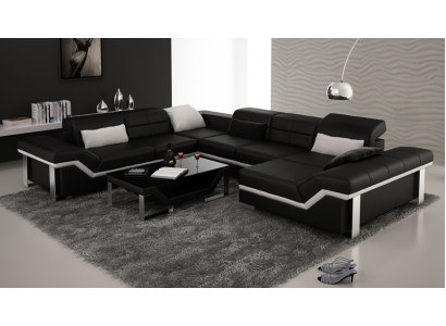 Modern seating area leather sofa Corner sofa Sofa Upholstery Couch Living landscape K5007 + USB