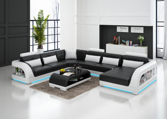 Sofa set with USB Upholstery Sofa Set 3+2+1 Leather Couches Sofas Complete