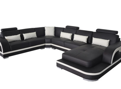 Modern Sofa Couch Set Corner Seating Area Leather Couch Upholstery Living landscape USB