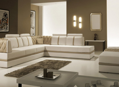 Leather sofa Couch Living landscape Corner sofa Corner Suite Design Modern Sofa new A1128