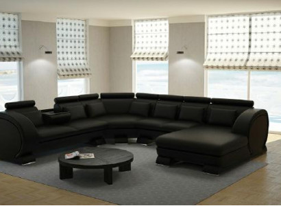Corner sofa Sofa Living landscape Couch Leather Sofas Corner Suite Vigo-K U-shape new