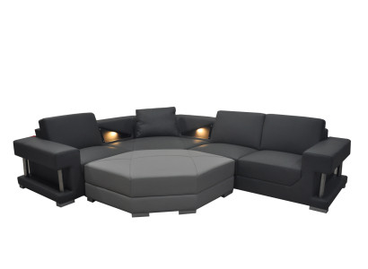 Living room Textile Corner sofa Upholstery Couch Suite Corner suite Sofa Couches + USB