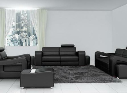 Designer Leather Sofa Settee USB Sofa Seat Upholstery Suite 3+2+1 Sets