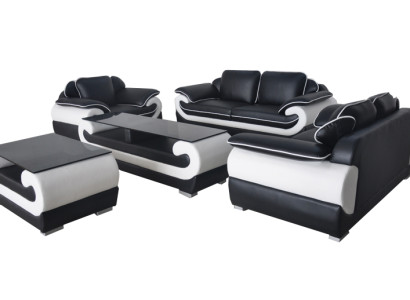 Sofa Couch Seat Upholstery Complete Set Leather Suite 3+2+1 Sofas Designer