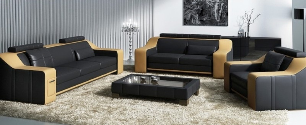 Leather Sofa Set Sofa Couch Seat Upholstery Suite Sofa set 3+2+1 Sofas HuttenS