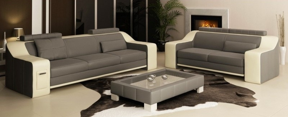 Leather Sofa Set Sofa Couch Seat Upholstery Suite Sofa set 3+2+1 Sofas HuttenG