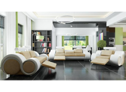 DESIGNER SOFA+USB Sofa set 3/2/1 Seater RELAX COUCH UPHOLSTERY SET Textile