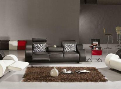 LEATHER SOFA with USB COUCH Suite 3+2+1 Seater UPHOLSTERY SET DESIGNER SOFA new