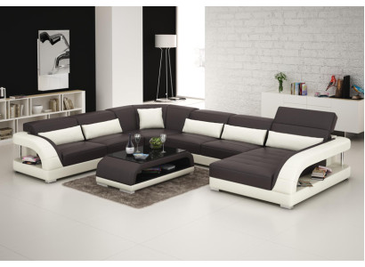 Living landscape Upholstery Corner Corner Sofa + USB Suite Landscape Leather Seat