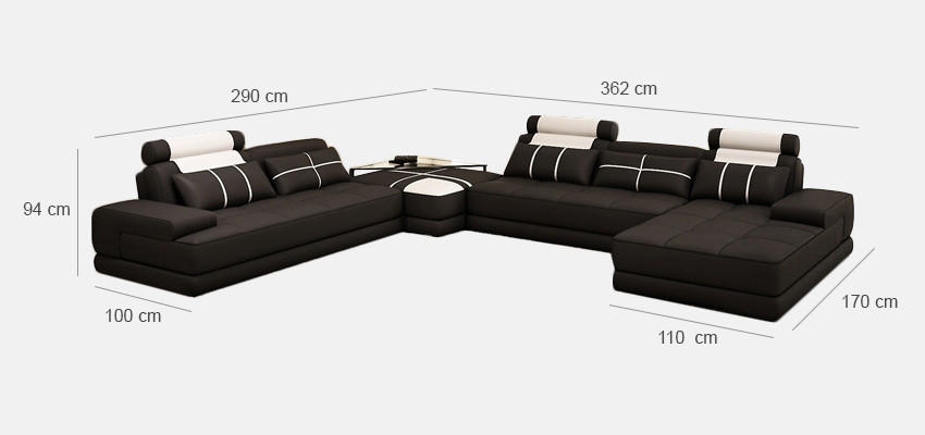 Corner sofa Sofa Couch Living landscape Leather sofa xxl Designer Sofas Wolfhagen