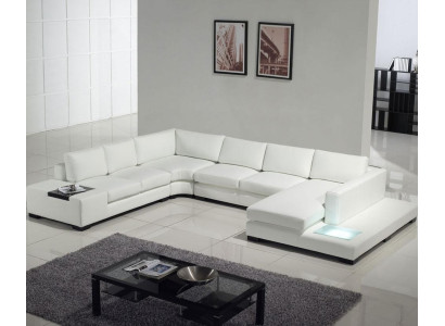 Leather sofa Couch Living landscape Corner sofa Corner Suite Design Modern Sofa A1110