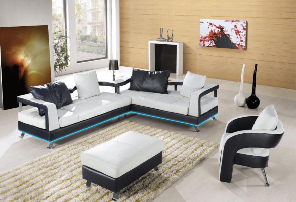 Leather sofa Couch Living landscape Corner sofa Corner Suite Design Modern Sofa new