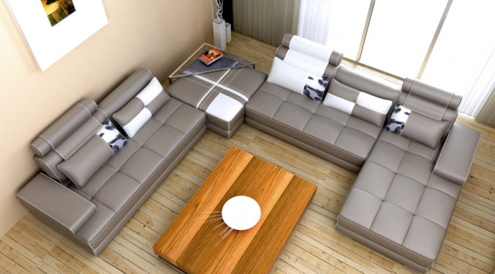 Elegant U-shape designer corner sofa perfect synthesis of style and comfort