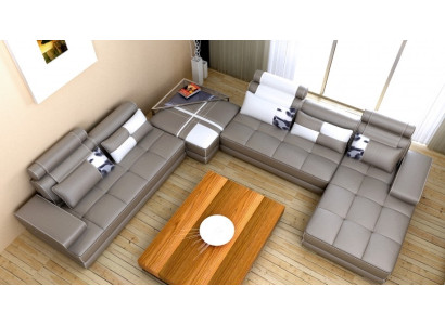 Elegant U-shape designer corner sofa perfect synthesis of style and comfort
