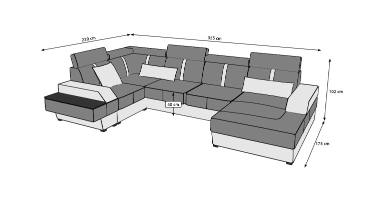 Designer Living landscape Corner sofa + USB Sofa Upholstery Suite Leather sofa Sofas new