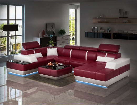 Designer Sofa + USB,Upholstery Suite Leather Sofa Sofas new Living landscape Corner sofa