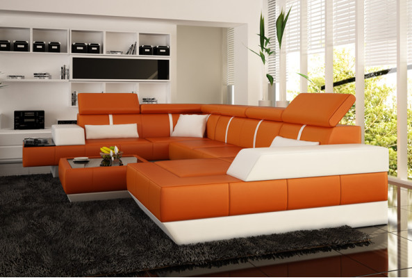 Designer Sofa + USB,Upholstery Suite Leather Sofa Sofas new Living landscape Corner sofa