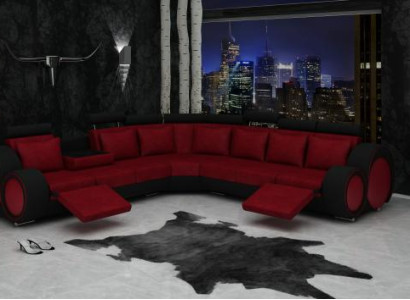 Textile Sofa USB Designer Sofas Couch Corner suite Corner sofa Upholstery Living landscape