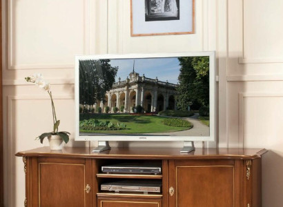 TV Sideboard TV-cabinet Living room Design Shelf Brown Wood Shelves Lowboard Italy new