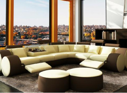 Designer leather sofa with usb sofa leather couch Corner sofa Living landscape custom-made