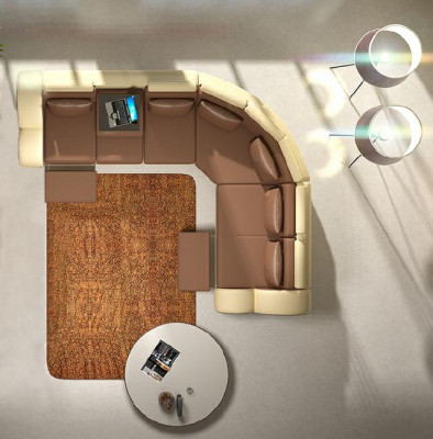 Designer leather sofa+USB Corner sofa Sofa Leather couch Sofa Living landscape Made In EU