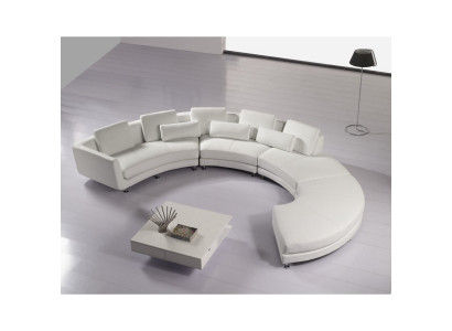 Round sofa with USB Round Couch Living landscape Corner sofa Sofa Corner Upholstery Suite