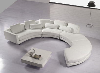 Round sofa with USB Round Couch Living landscape Corner sofa Sofa Corner Upholstery Suite