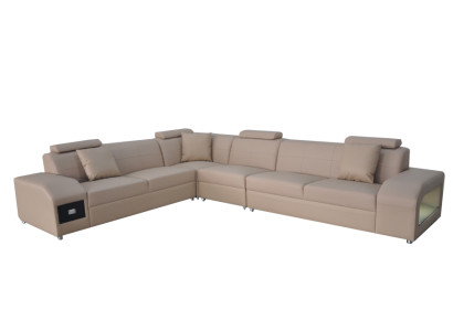 Corner sofa Suite Design Modern Sofa + USB Leather Sofa Sofa Living landscape Couch