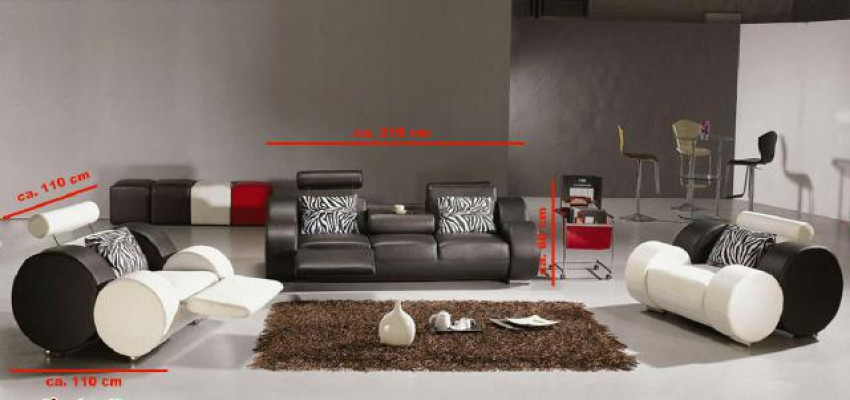 LEATHER SOFA with USB Leather Suite 3+2+1 Seater UPHOLSTERY SET DESIGNER SOFA new