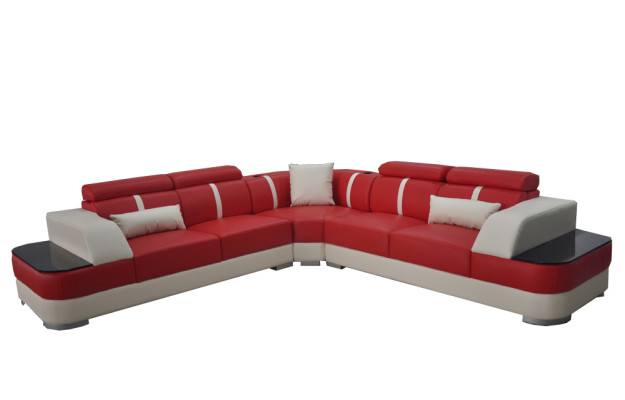 Leather Sofa Living landscape Suite Design Modern Corner Sofas Luxury L-shape G8026B