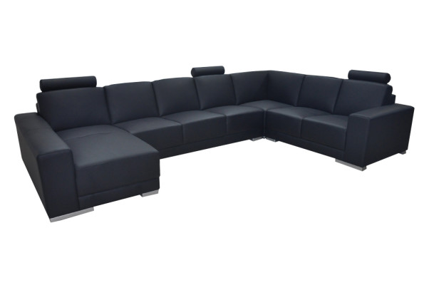 Leather sofa Couch Living landscape Corner sofa Suite Design Modern Sofa U-shape