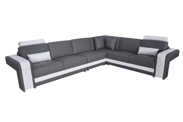 Leather sofa with USB Living landscape Corner Suite Design Modern Sofa L-shape L6010B