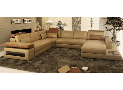 Sofa U-shape Furniture Luxury Suite Sofas Couch Luxury Designer Leather Living landscape