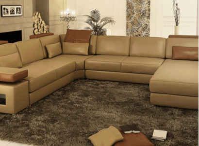 Sofa U-shape Furniture Luxury Suite Sofas Couch Luxury Designer Leather Living landscape