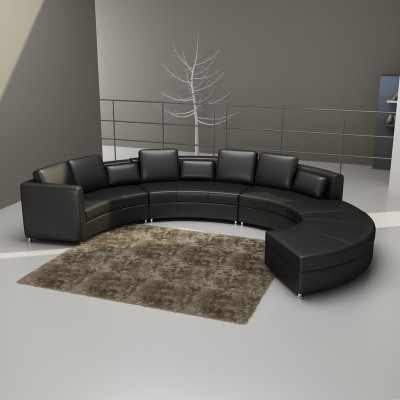 Leather sofa Couch Living landscape Corner sofa Corner Suite Design Modern Sofa A1102