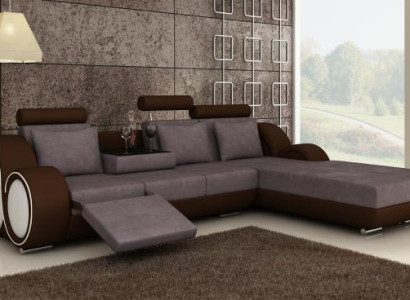 TEXTILE SOFA Suite Corner sofa Corner sofa FABRIC SOFA Living landscape COUCH SET new