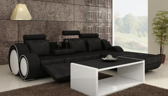TEXTILE SOFA Suite Corner sofa Corner sofa FABRIC SOFA Living landscape COUCH SET new