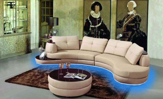 Designer sofa Corner sofa Living landscape Round sofa Leather sofa Couch Sofa U-shape PR-S