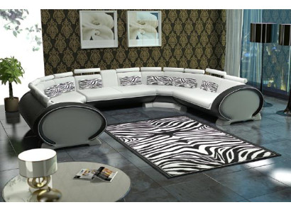 Leather sofa with USB Upholstered sofa Sofa Suite Living landscape Corner sofa Corner sofa Red