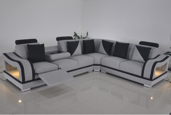 Leather Sofa Couch Living landscape Suite Design Modern Corner Sofa L-shape